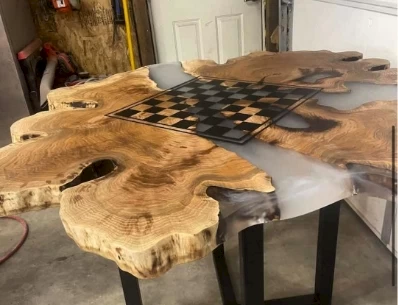 Epoxy Chess Table