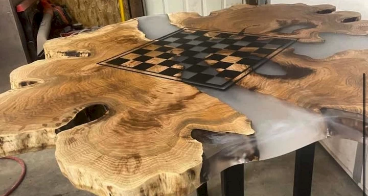 Epoxy Chess Table